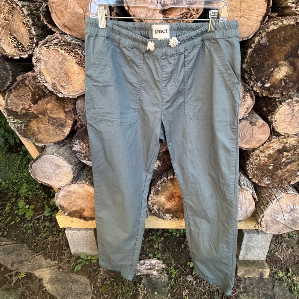 Pact Men's Light Slate Green Jogger Pants